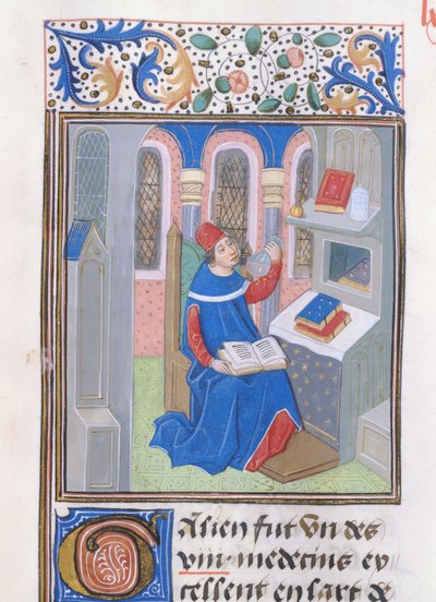 Galen, aus Histoire des Philosophes, Ende des 15. Jahrhunderts von French School