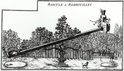 Gartenschaukel in Rambouillet, aus Details des Nouveaux Jardins a la Mode von George Louis le Rouge, veröffentlicht 1775-78 von French School