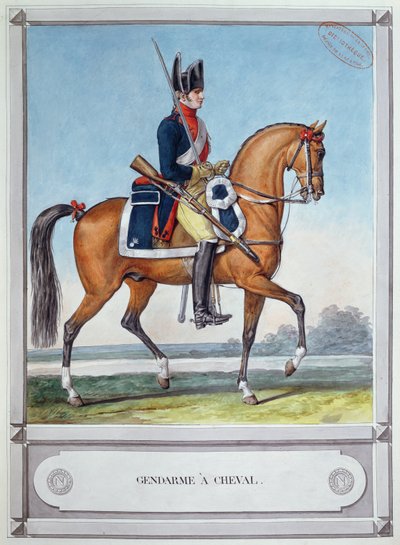 Gendarm auf einem Pferd, ca. 1812 von French School