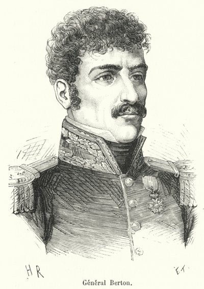 General Berton (Gravur) von French School