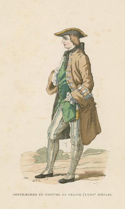 Herr im Jagdkleid, 18. Jahrhundert von French School