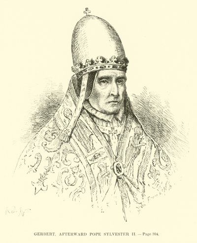 Gerbert, später Papst Silvester II. von French School