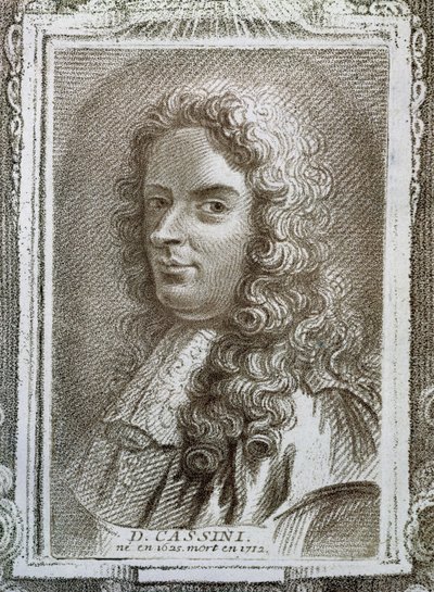 Giovanni Domenico Cassini (1625-1712), Illustration aus Histoire des Mathématiciens von Alexandre Saverien (1720-1805), veröffentlicht in Paris 1766 von French School