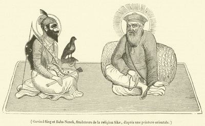 Govind Sing und Baba-Nanek, Gründer der Sikh-Religion von French School