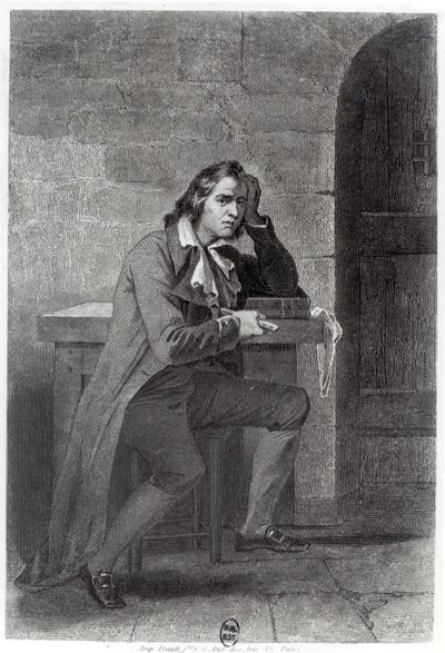 Gracchus Babeuf (1760-97) ersticht sich selbst von French School