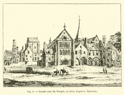 Großer Hof des Tempels, im Jahr 1650, nach I. Sylvestre von French School