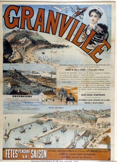 Granville - Werbung für die Westbahn, Ende des 19. Jahrhunderts von French School