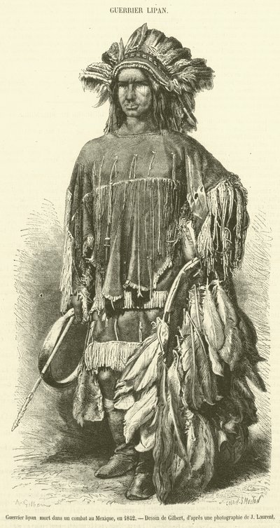 Toter Lipan-Krieger in einem Kampf in Mexiko, 1842 von French School
