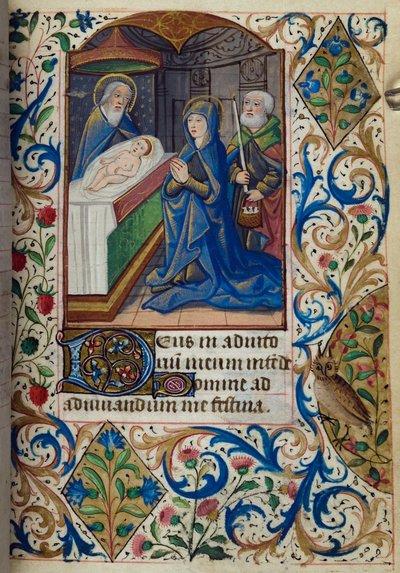 H/L-3-3 fol. 70r Darstellung im Tempel, aus Stundenbuch, Gebrauch von Paris, Mitte des 15. Jahrhunderts von French School