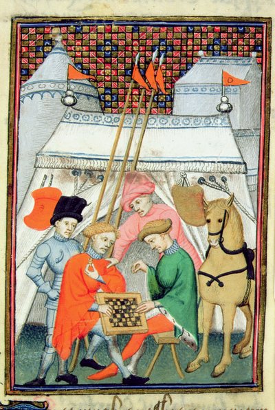 Odysseus spielt Schach, Pariser Kopie, c.1410-15 von French School