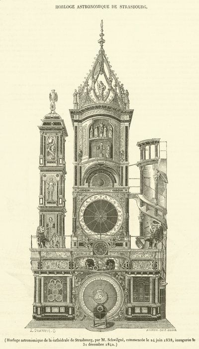 Astronomische Uhr der Kathedrale von Straßburg von French School