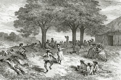 Ernte von Coca, Peru, Illustration aus der Zeitschrift Le Tour du Monde, 1877 von French School