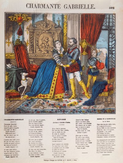 Heinrich IV. (1553-1610), König von Frankreich und seine Geliebte Gabrielle d