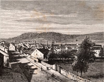 Hericourt - Département Saône-et-Loire - Gravur in „La France illustrée: Geographie, Geschichte, statistische Verwaltung“ von V.A. Malt-Brown. 1884 von French School