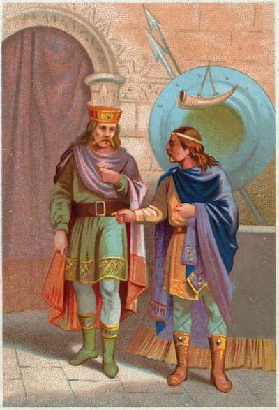 Geschichte. Frankreich. Childerich I., Merowingerkönig, von den Franken vertrieben. Frankreich, um 1900 von French School