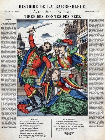 Geschichte von Blaubart, Bild der Wirbelsäule aus dem 19. Jahrhundert von French School