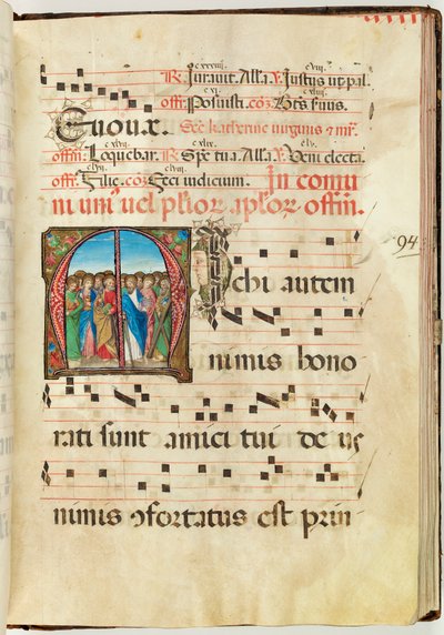 Heilige Apostel, Graduale, f.94 von French School