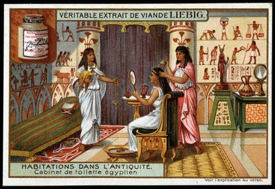 Häuser in der Antike: Ägyptisches Badezimmer von French School