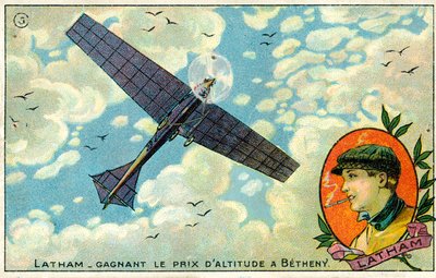 Hubert Latham gewinnt den Höhenpreis beim Reims-Betheny-Luftfahrtmeeting von French School