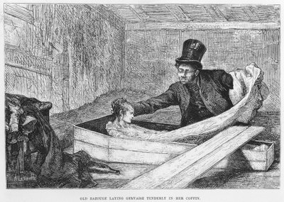 Illustration für Der Totschläger, ein realistischer Roman von Emile Zola (Gravur) von French School