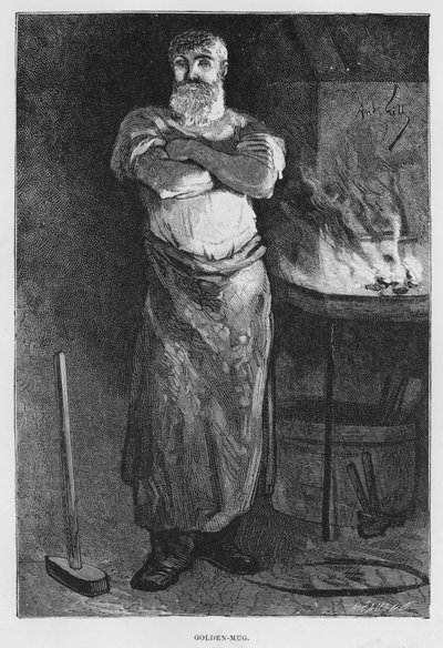 Illustration für Der Totschläger, ein realistischer Roman von Emile Zola (Gravur) von French School