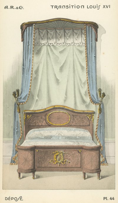 Illustration aus dem Innenarchitektur-Produktkatalog von A R & Cie, Frankreich von French School