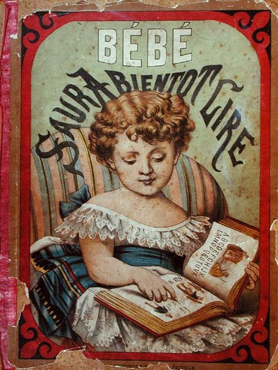 Illustration eines Kindes, das lesen lernt von French School
