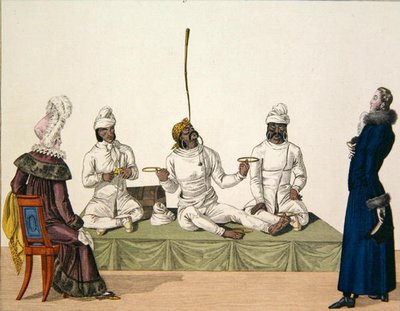 Indische Jongleure bei einer Balance-Aufführung, Tafel 87 aus 