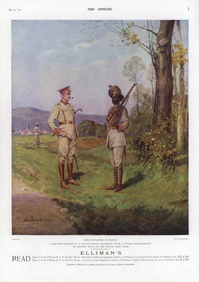 Indische Soldaten in Frankreich, Erster Weltkrieg, 1914 von French School