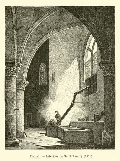 Innenraum von Saint-Landry, 1825 von French School