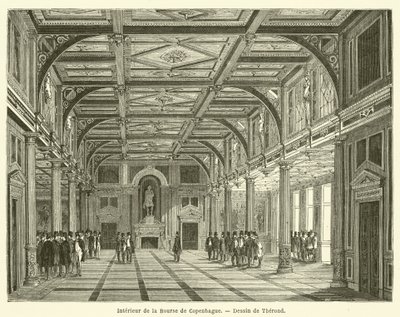 Innenansicht der Börse von Kopenhagen von French School