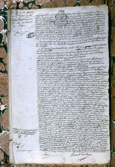 Verhör von Kardinal de Rohan (1734-1803), Januar 1786 von French School