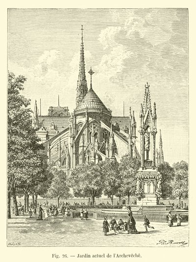 Heutiger Garten des Erzbischofspalastes von French School