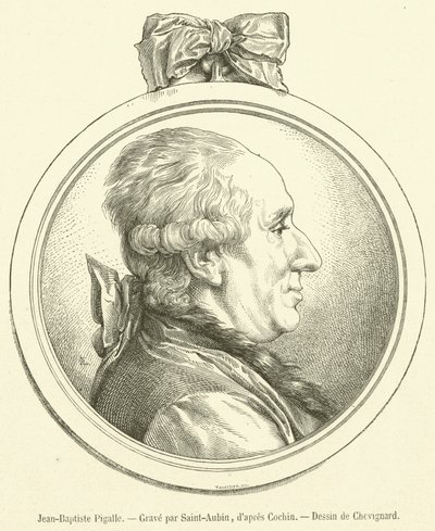 Jean-Baptiste Pigalle (Gravur) von French School