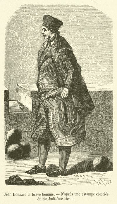 Jean Bouzard der tapfere Mann (Stich) von French School