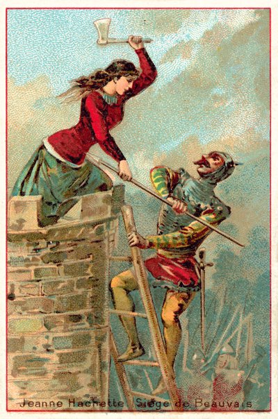 Jeanne Hachette bei der Belagerung von Beauvais von French School