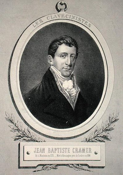 Johann Baptist Cramer, graviert von Alfred Lemoine von French School