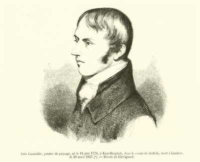 John Constable, Landschaftsmaler, geboren am 11. Juni 1776 in East-Bergholt, Grafschaft Suffolk, gestorben in London am 30. März 1837 von French School