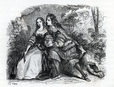 König Ludwig XIV. (1638-1715) und seine Geliebte Louise de La Valliere (1644-1710) (1846) von French School
