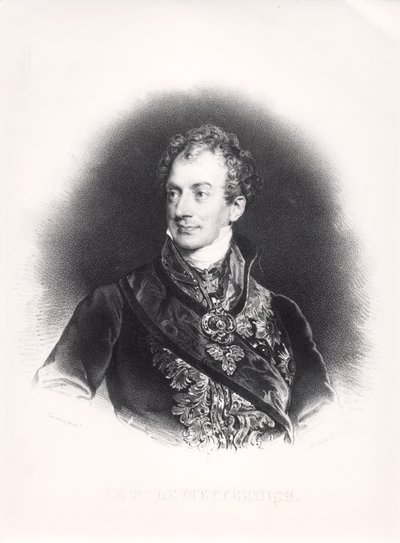 Klemens Wenzel Nepomuk Lothar (1773-1859) Fürst von Metternich-Winneburg, ca. 1815 von French School