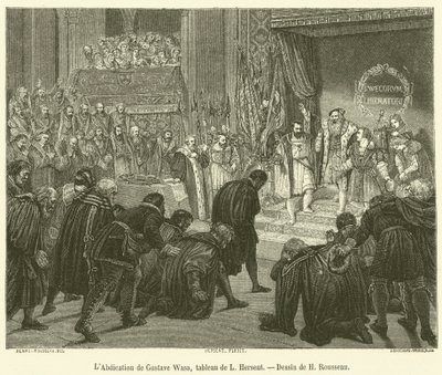 Die Abdankung von Gustav Wasa von French School