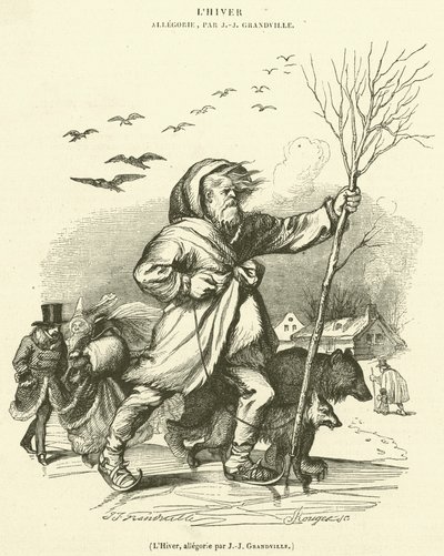 Der Winter, Allegorie von French School