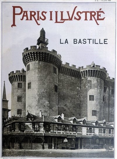 Die Bastille. Titelblatt der Zeitung „Paris illustriert“ vom 13. Juli 1889. von French School
