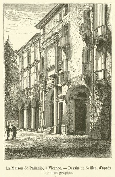 Das Haus von Palladio, in Vicenza (Stich) von French School