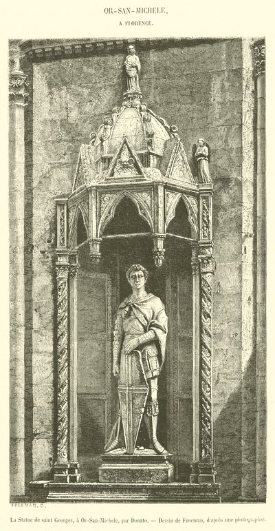 La Statue de saint Georges, a Or-San-Michele von French School