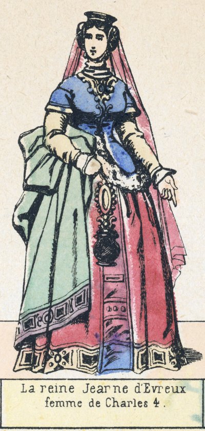 Königin Johanna von Évreux, Frau von Karl IV. von French School