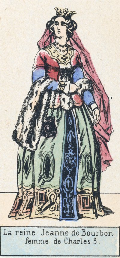 Königin Jeanne von Bourbon, Frau von Karl V. von French School