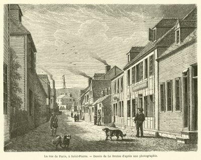 Die Rue de Paris in Saint-Pierre von French School