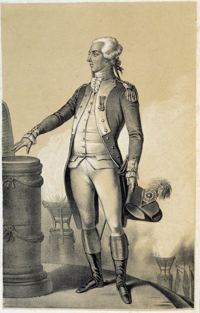 Lafayette - in „Galerie historique de la Revolution francaise“ von Albert Maurin von French School