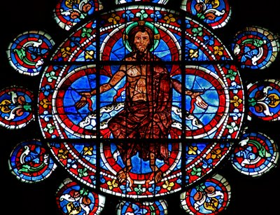 Jüngstes Gericht: Christus zeigt die Wunden der Kreuzigung von French School